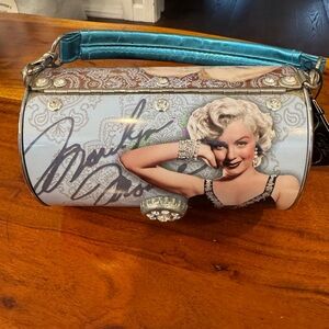 Marilyn Monroe Blue and Silver Clutch